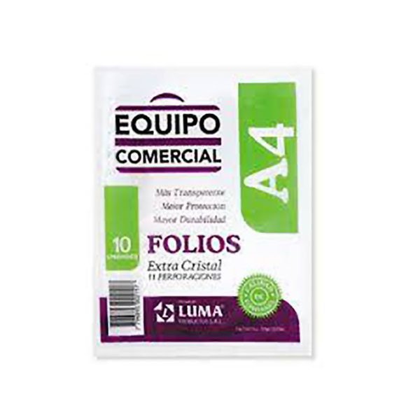 FOLIO LUMA EQ.COMERCIAL A4 REF.X100