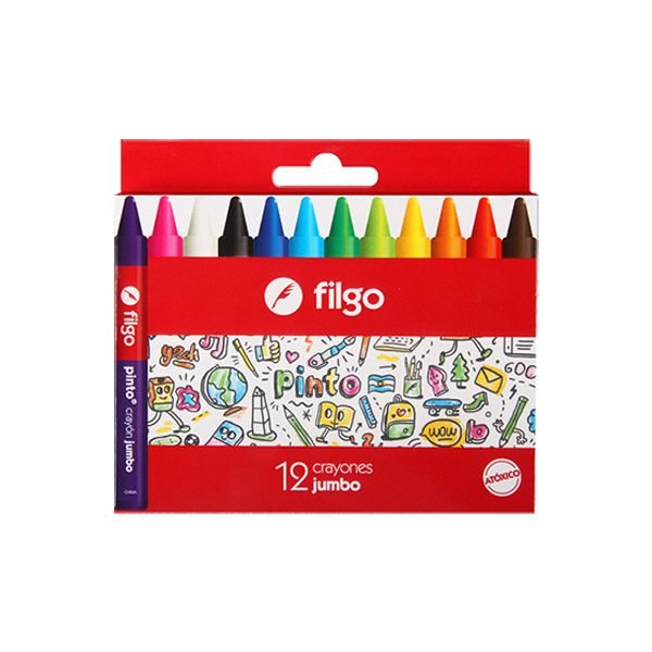 CRAYONES FILGO CERA JUMBO12 UNID WX-CJ-12