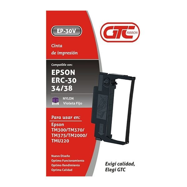 CINTA GTC P/EPSON ERC 30/34/38 NYLON V/F