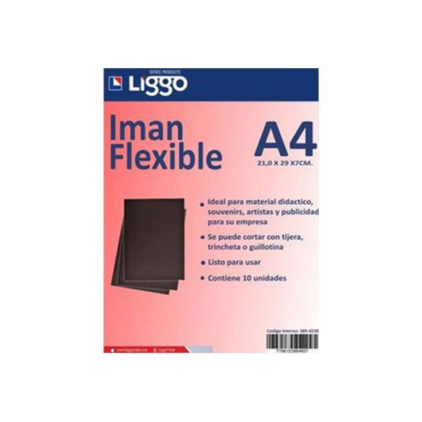 IMAN LIGGO FLEXIBLE A4 X 10 UNID.