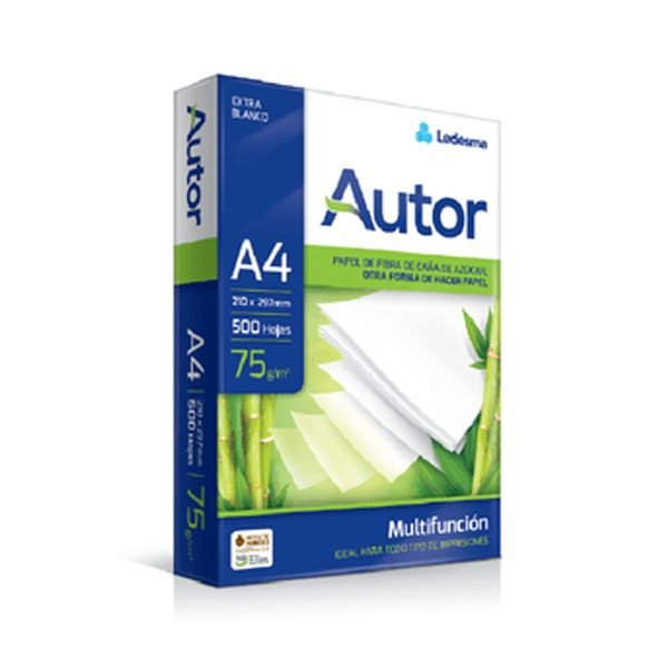 RESMA PAPEL AUTOR A4 75GR.500HJ -CAJA X10
