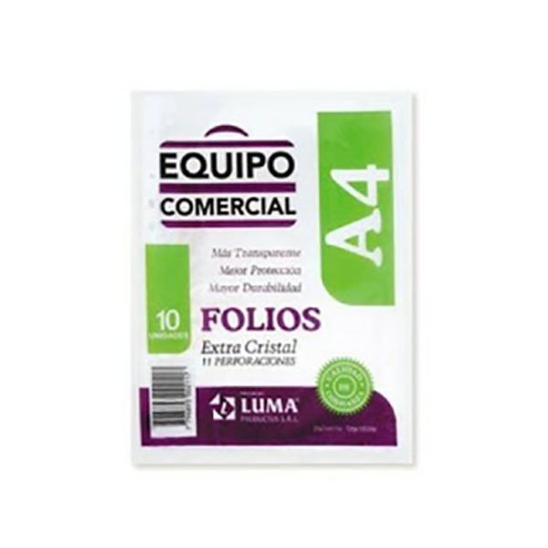 FOLIO LUMA EQ.COMERCIAL A4 REF.X10