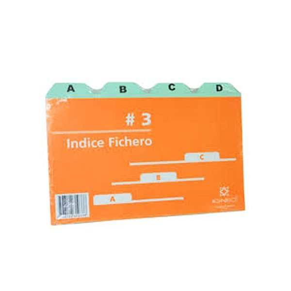 INDICE P/FICHERO N 3 IGNEO 523