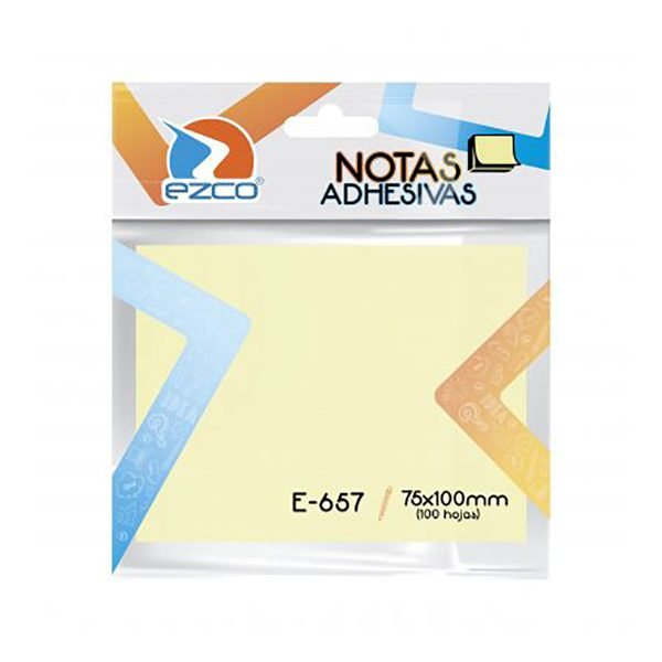 PAPEL ADHES.EZCO 100X75 100HJ 980657 C/U