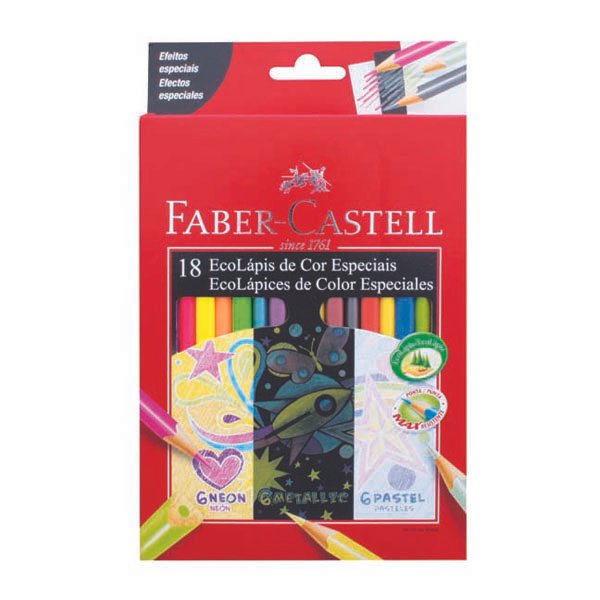 LAPIZ FAB.COLOR LARGO 18 UNID PAST,FL Y MET