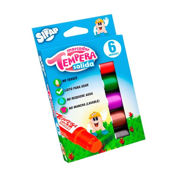 TEMPERA SIFAP SOLIDA CLASICA X 6 UNID
