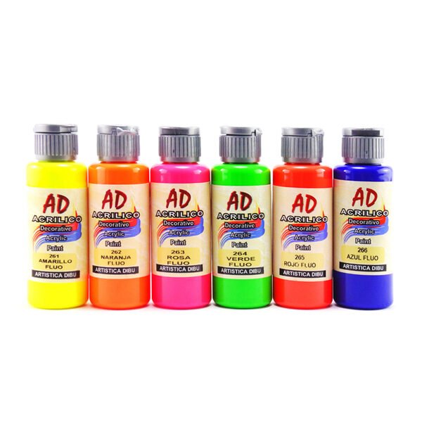 ACRILICO AD FLUO 60ML - COLORES