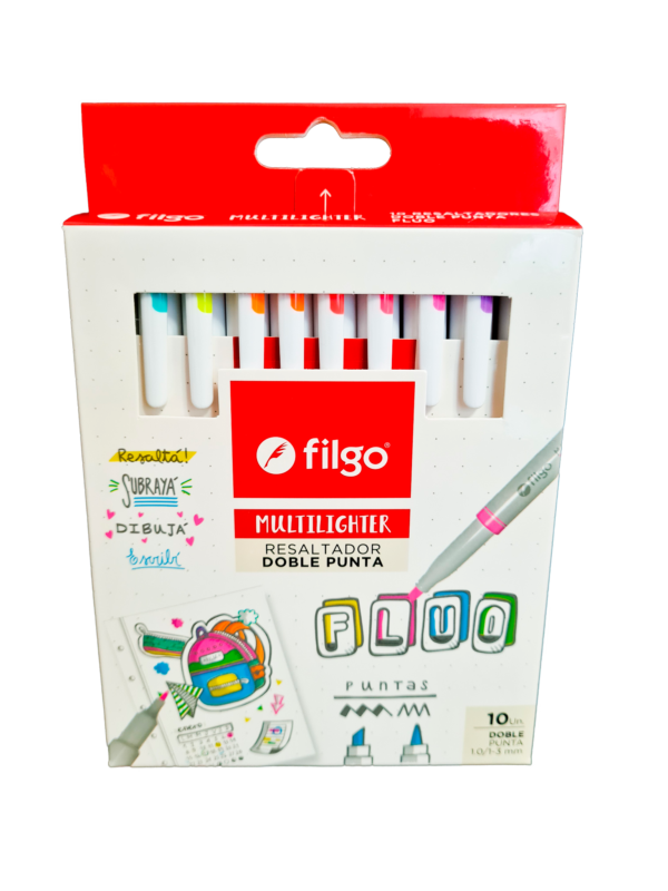 MARC.FILGO RESALT.DOBLE PUNTA FLUO X10