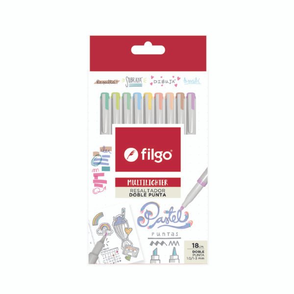 MARC.FILGO RESALT.DOBLE PUNTA PASTEL X10