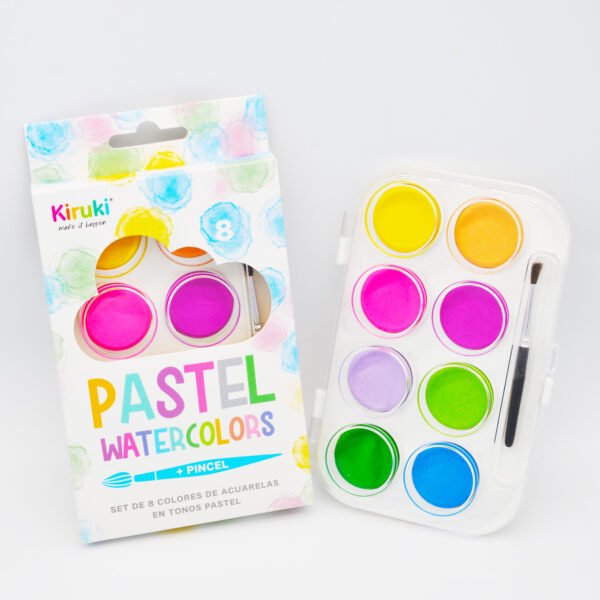 ACUARELA KIRUKI X 8 ESTUCHE CARTON PASTEL